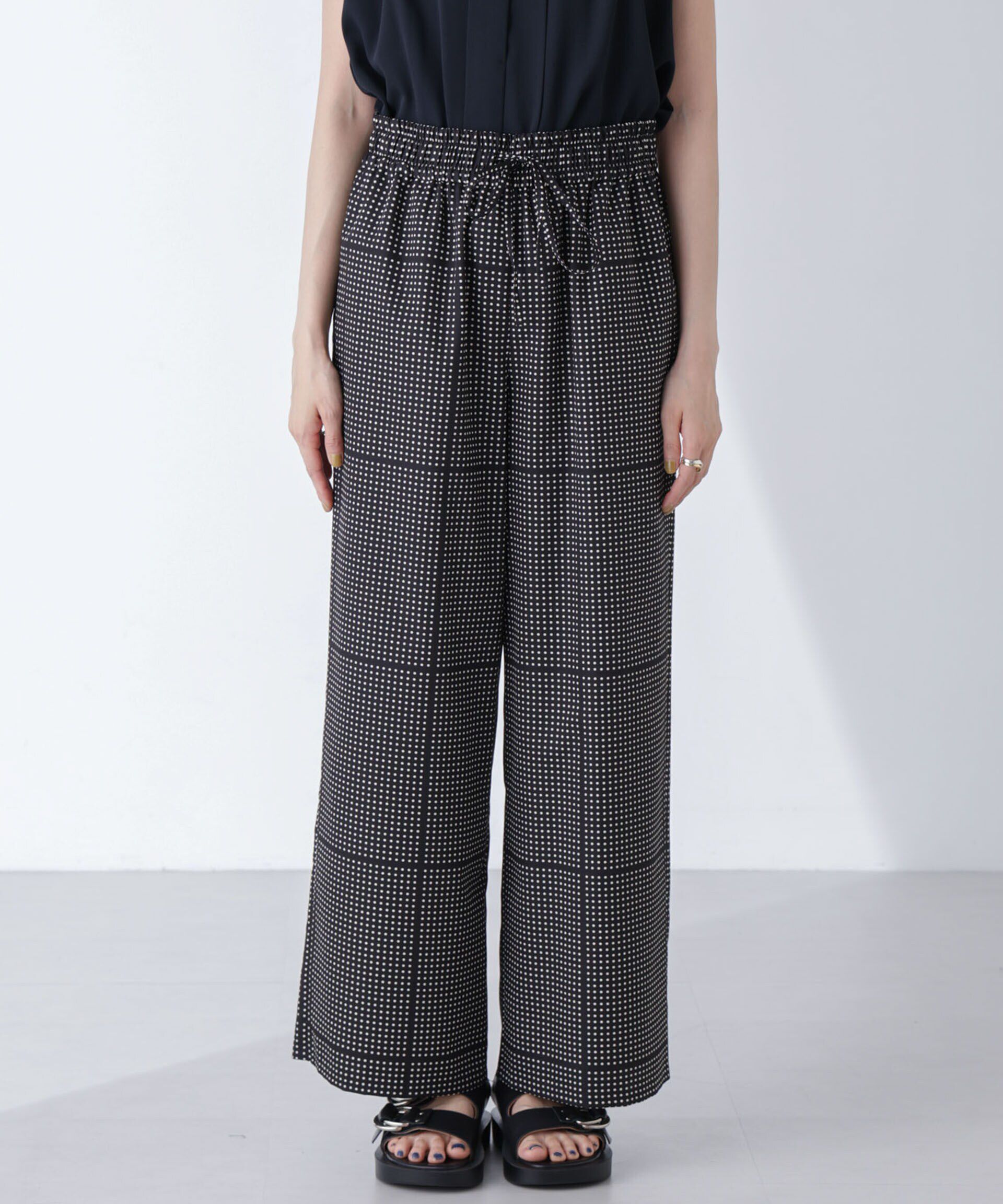 nano･universe「AtPARK＆DAILYWEAR/ドットプリントパンツ」|チノ|