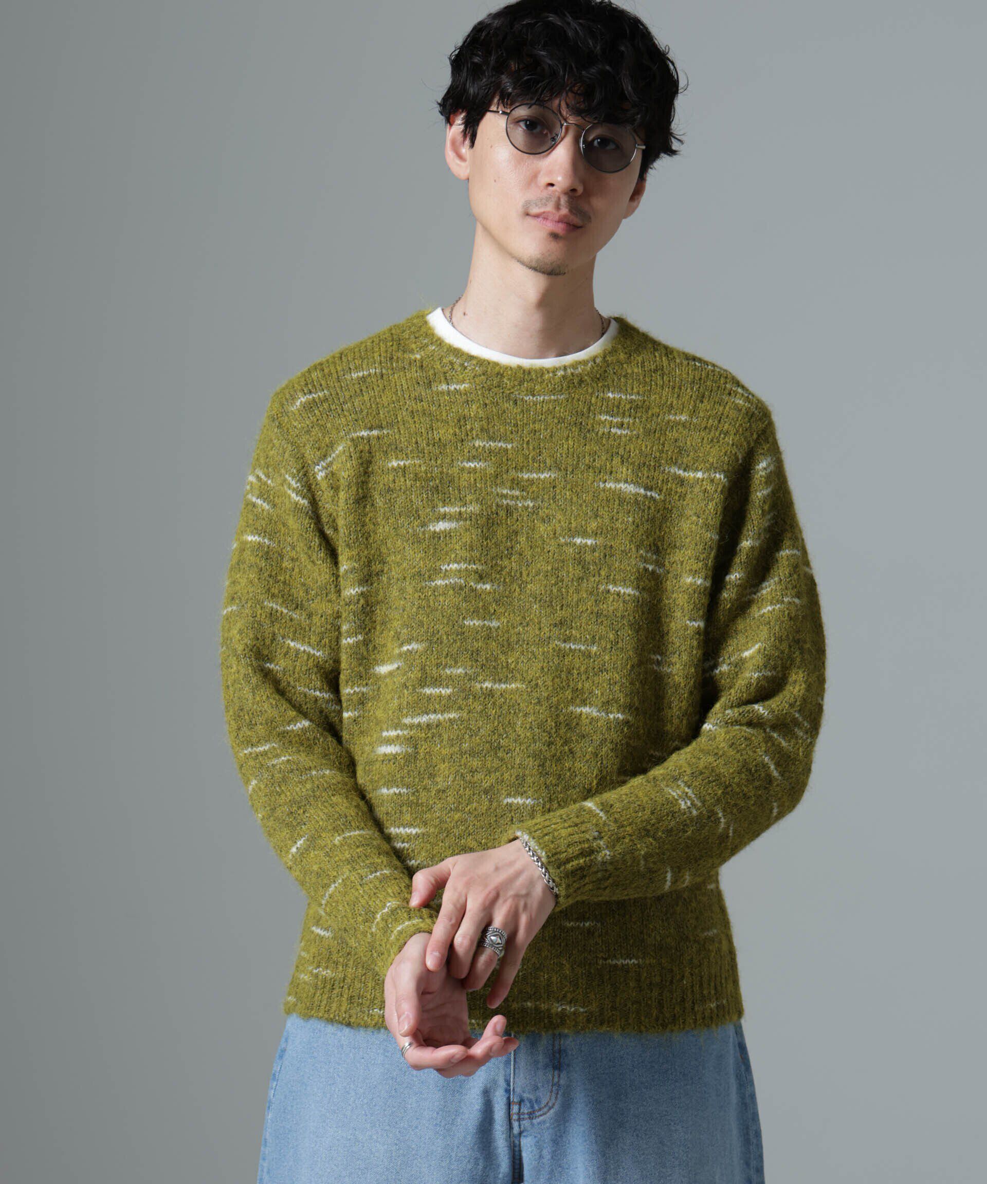 nano･universe「ノイズカモニット」|ニット・セーター|イエロー系4