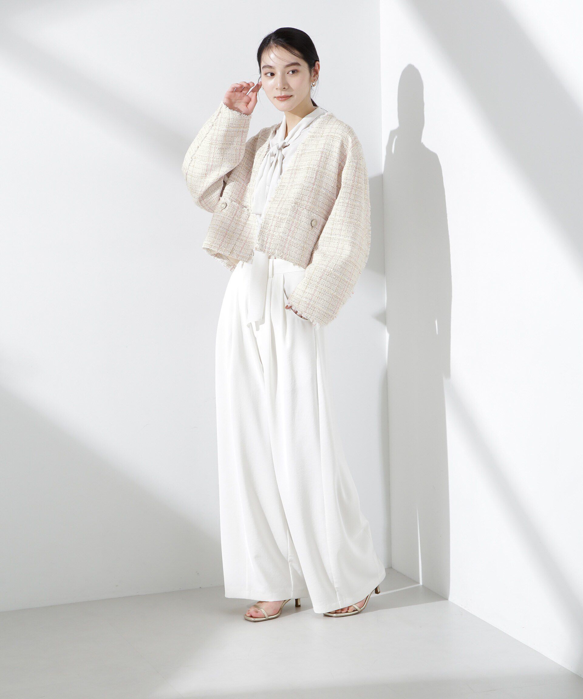 nano･universe「ツィードポケットショートジャケット」|テーラードジャケット|