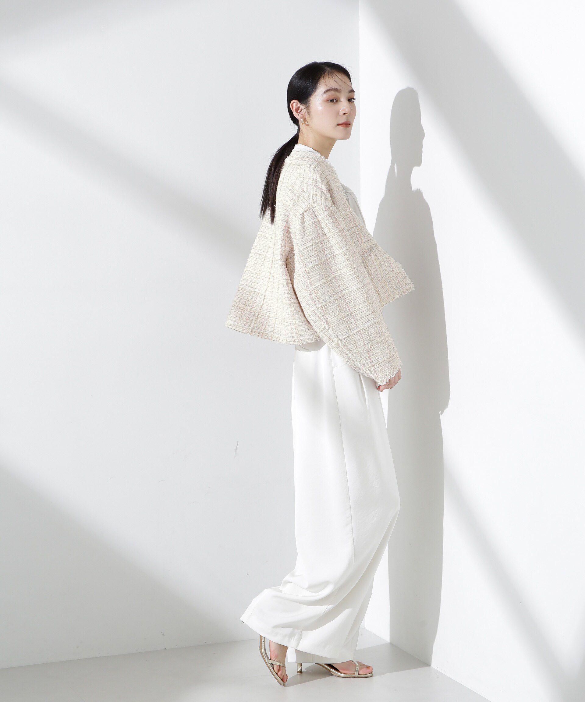 nano･universe「ツィードポケットショートジャケット」|テーラードジャケット|