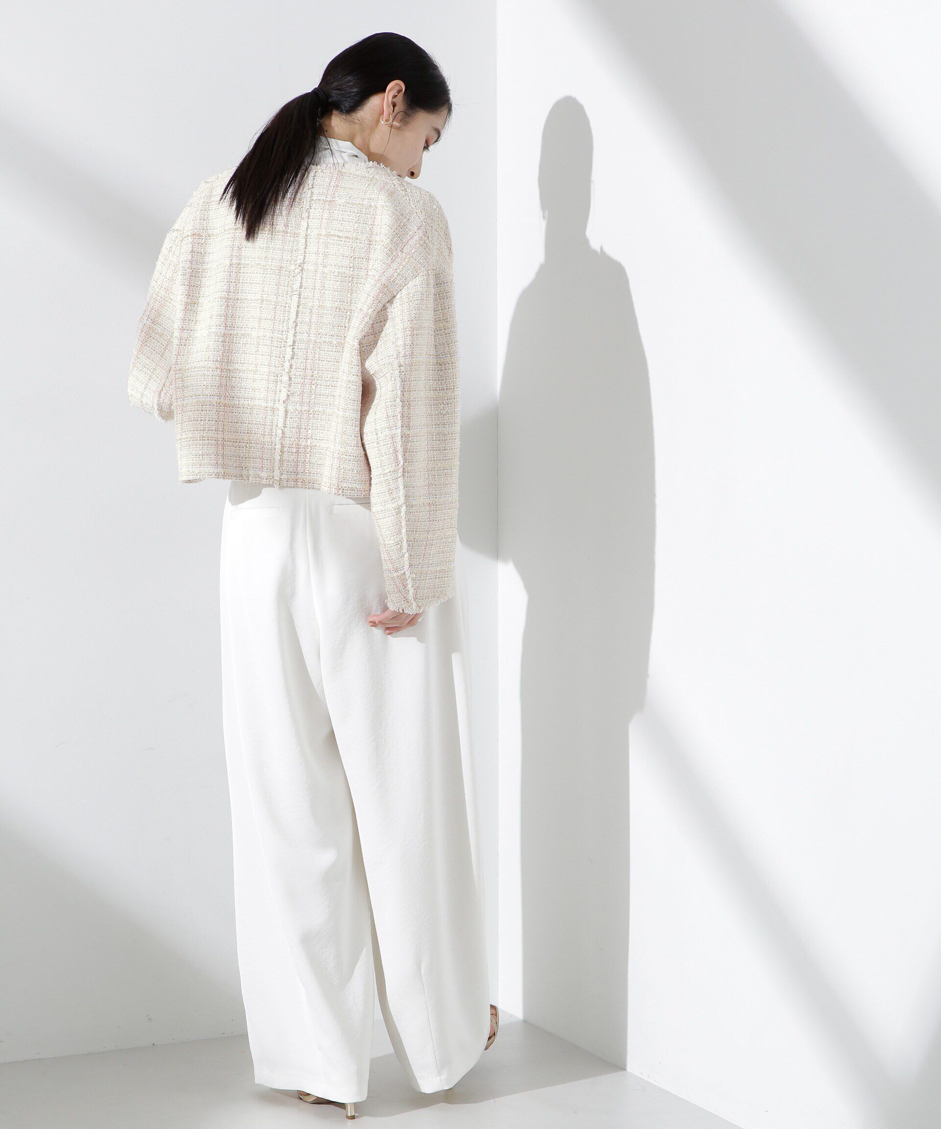 nano･universe「ツィードポケットショートジャケット」|テーラードジャケット|