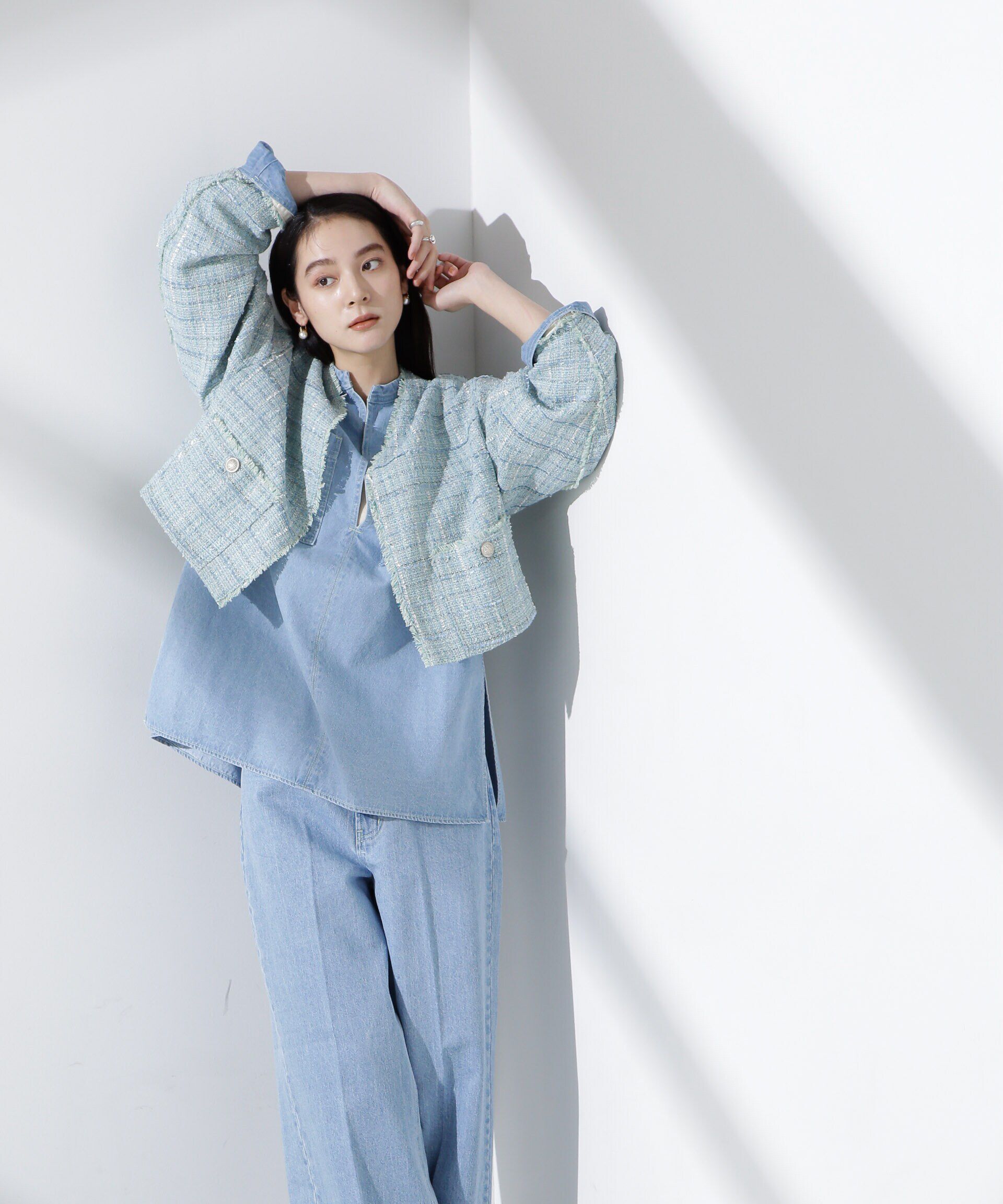 nano･universe「ツィードポケットショートジャケット」|テーラードジャケット|