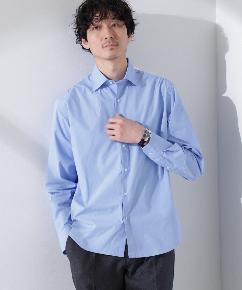 nano･universe「｢N shirt｣Anti Soaked(R) 汗染み防止セミワイドカラーシャツ長袖」|シャツ・ブラウス|