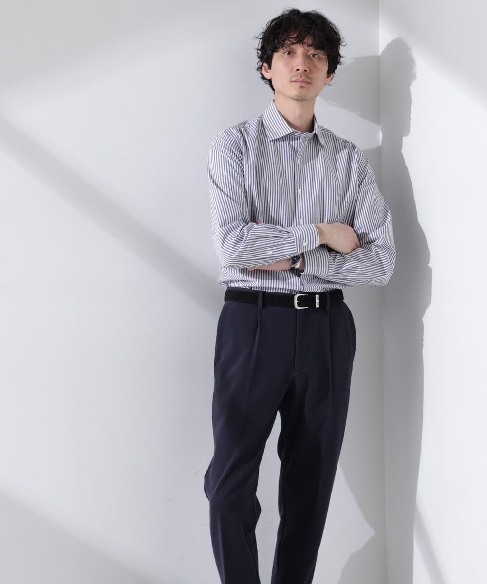 nano･universe「｢N shirt｣Anti Soaked(R) 汗染み防止セミワイドカラーシャツ長袖」|シャツ・ブラウス|