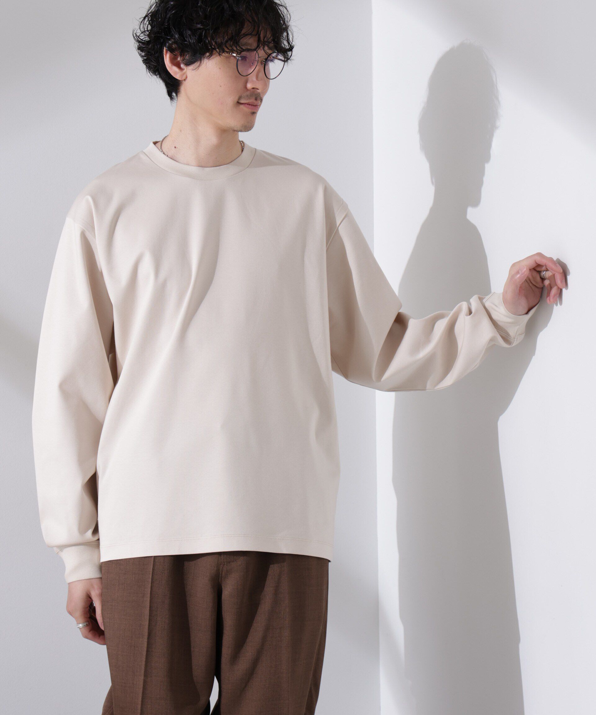 nano･universe「アンチスメル BIG クルーネックTシャツ 長袖」|Tシャツ・カットソー|