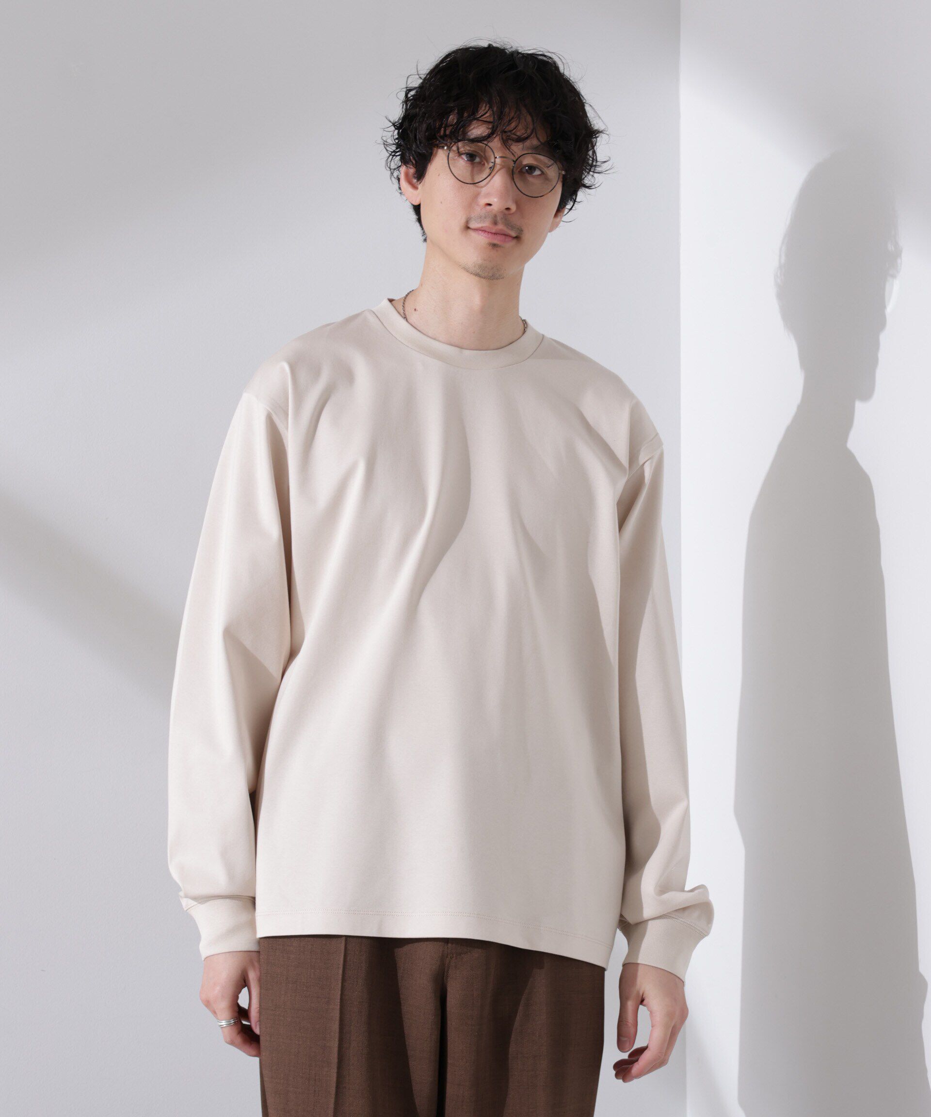 nano･universe「アンチスメル BIG クルーネックTシャツ 長袖」|Tシャツ・カットソー|