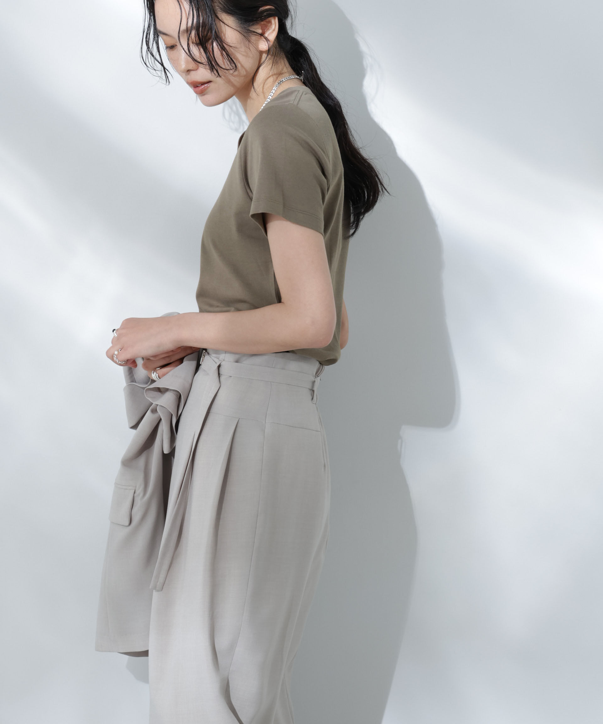 nano･universe「Anti Soaked(R) 汗染み防止VネックTシャツ」|Tシャツ・カットソー|