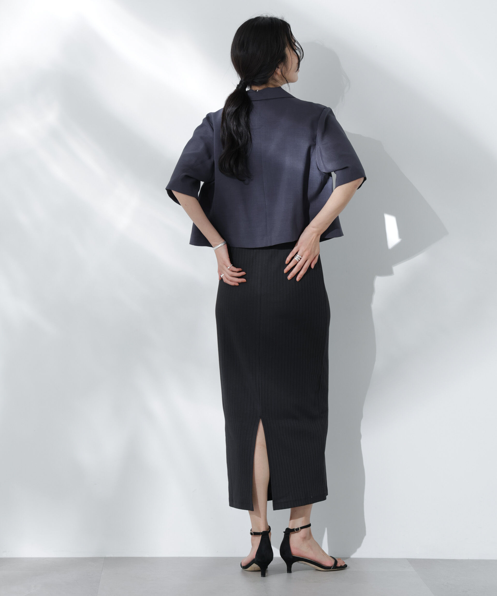 nano･universe「Anti Soaked(R) 汗染み防止リブタイトスカート（セットアップ可）」|スカート|