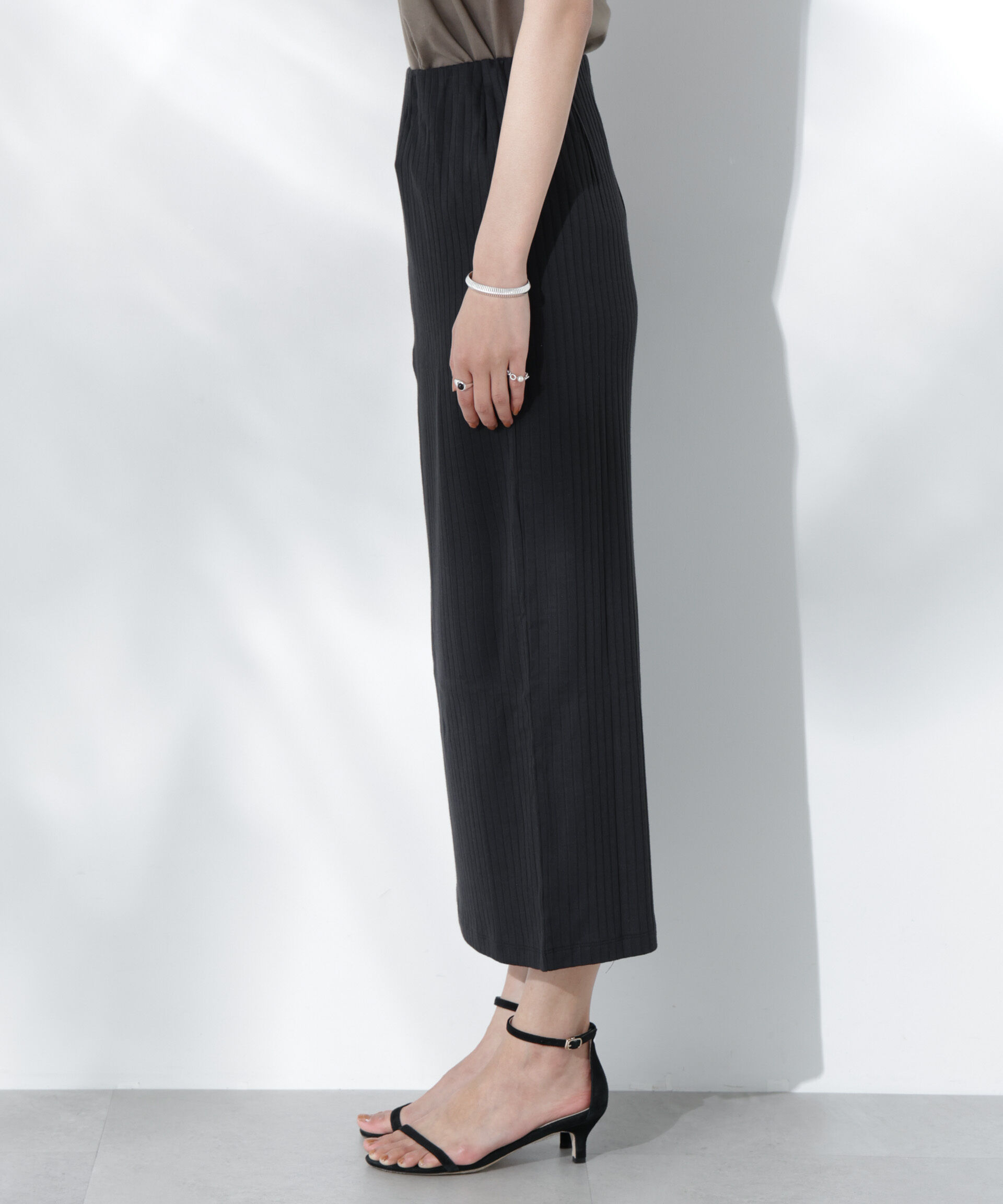 nano･universe「Anti Soaked(R) 汗染み防止リブタイトスカート（セットアップ可）」|スカート|