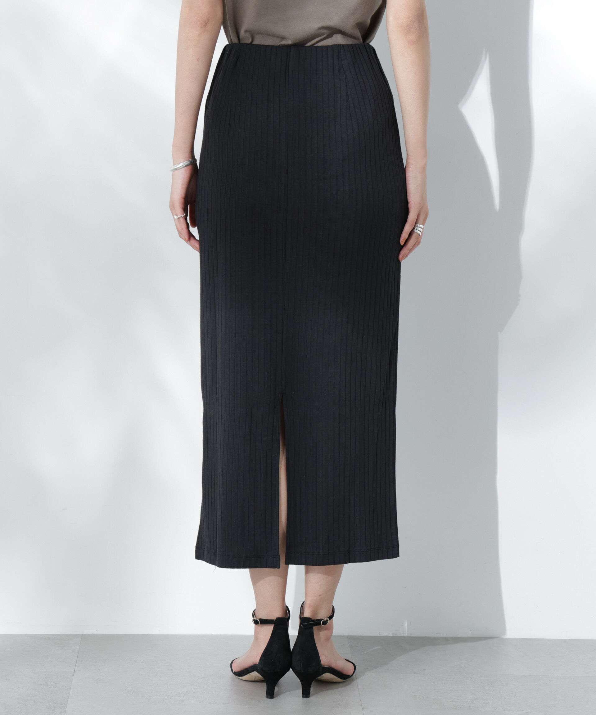 nano･universe「Anti Soaked(R) 汗染み防止リブタイトスカート（セットアップ可）」|スカート|