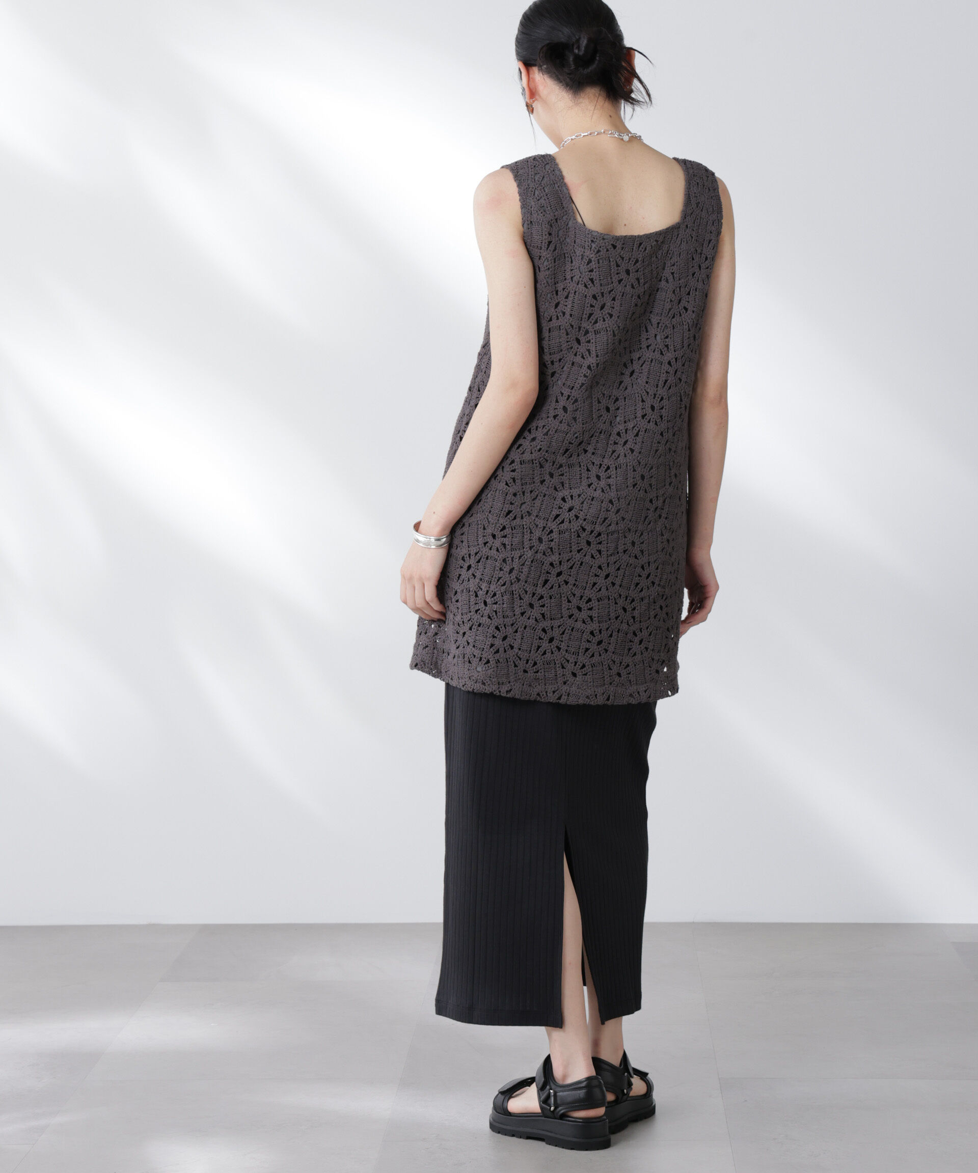 nano･universe「Anti Soaked(R) 汗染み防止リブタイトスカート（セットアップ可）」|スカート|