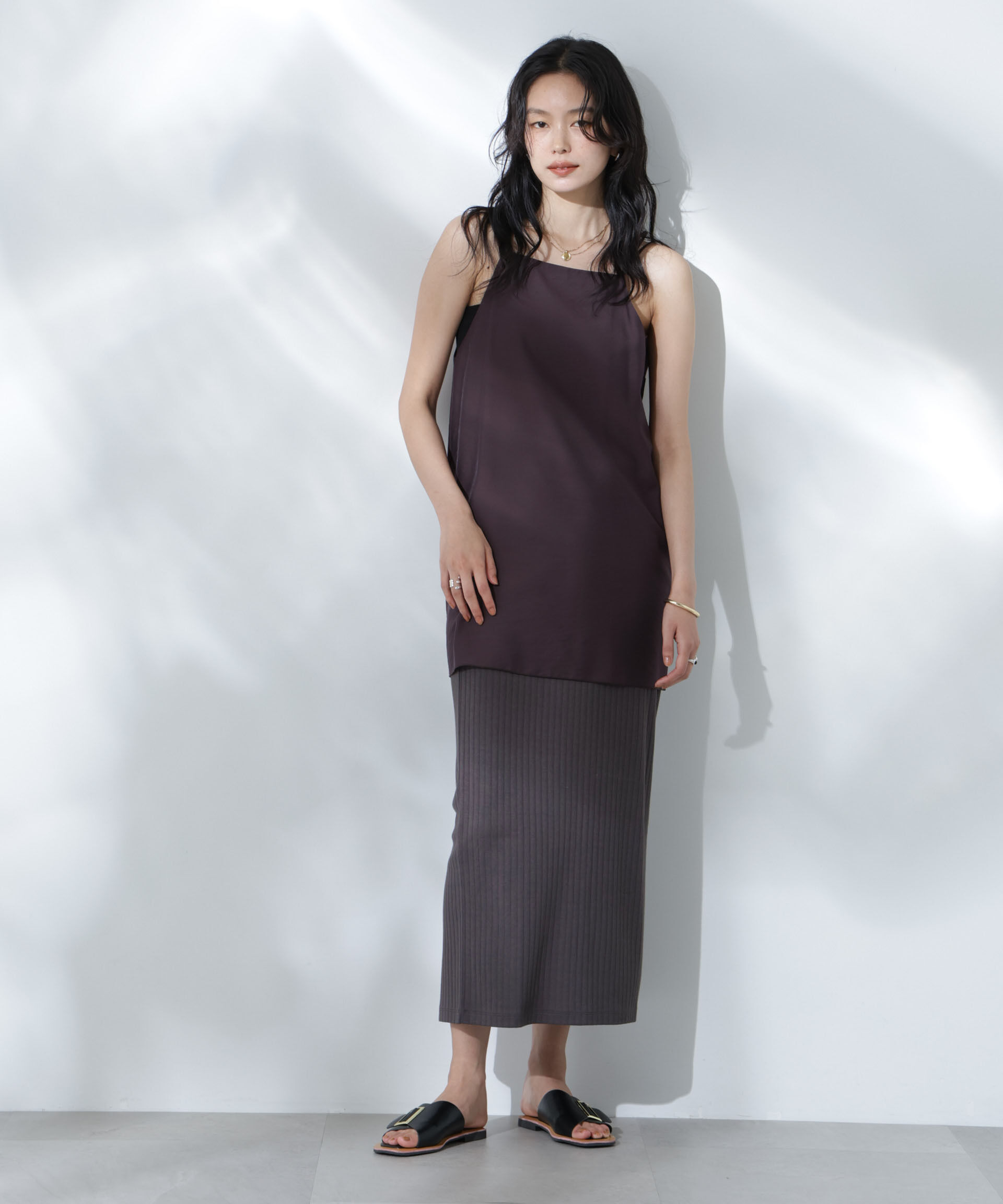 nano･universe「Anti Soaked(R) 汗染み防止リブタイトスカート（セットアップ可）」|スカート|