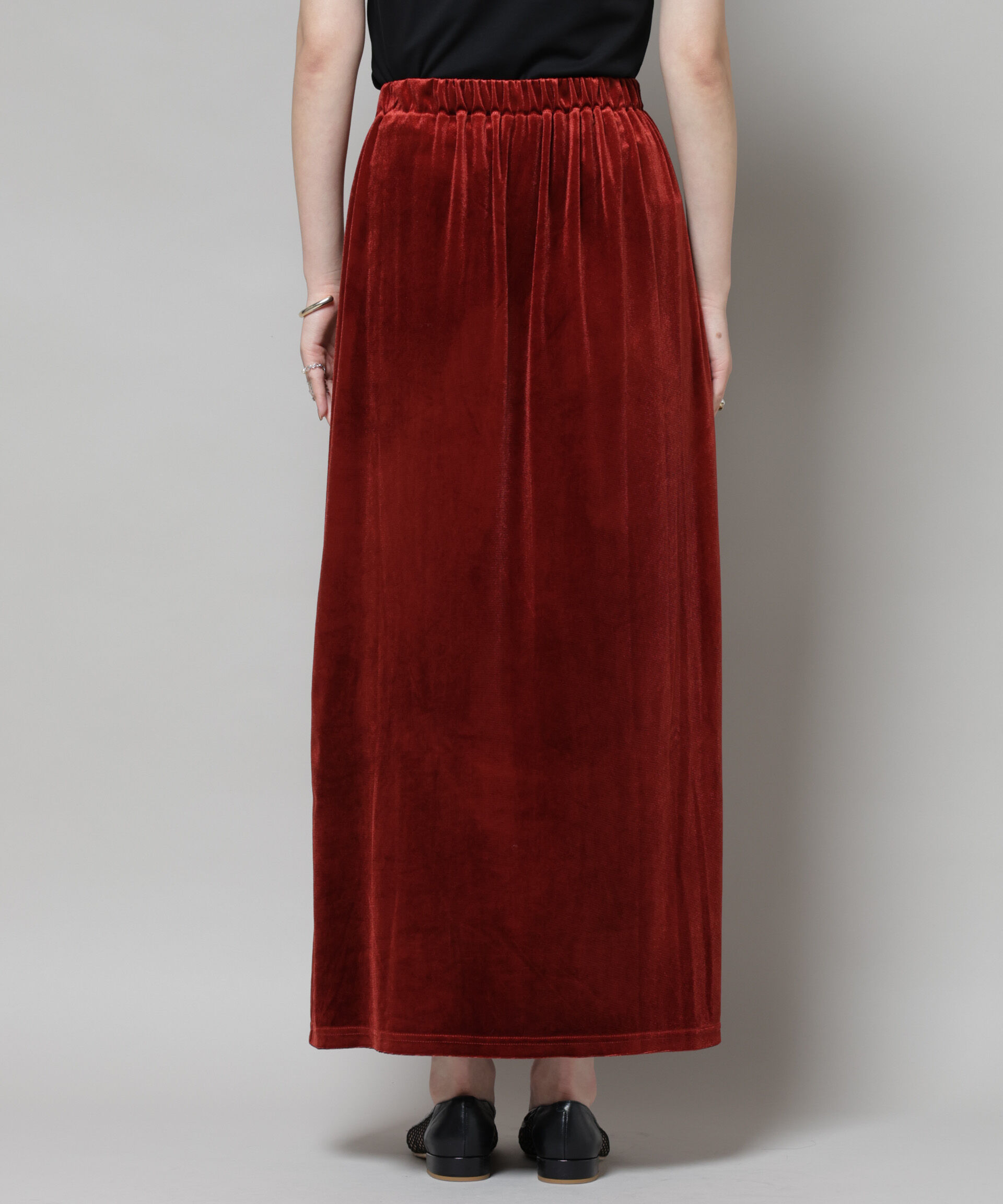 nano･universe「ベロアカットナロースカート(セットアップ可)」|スカート|