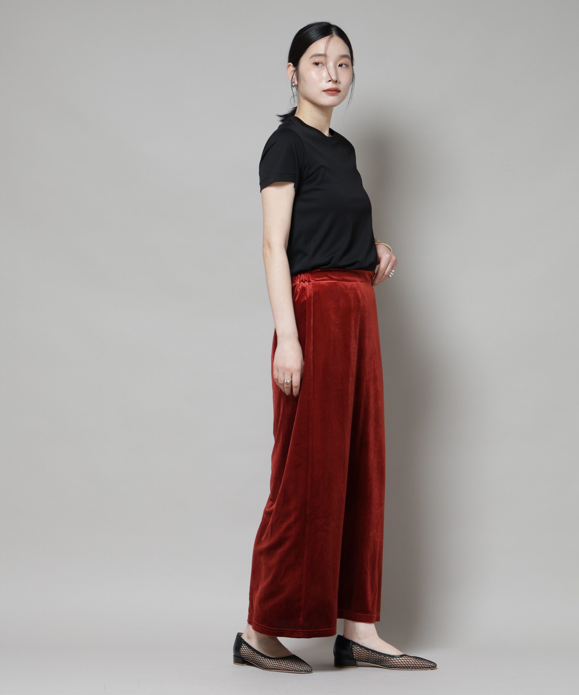 nano･universe「ベロアカットナロースカート(セットアップ可)」|スカート|