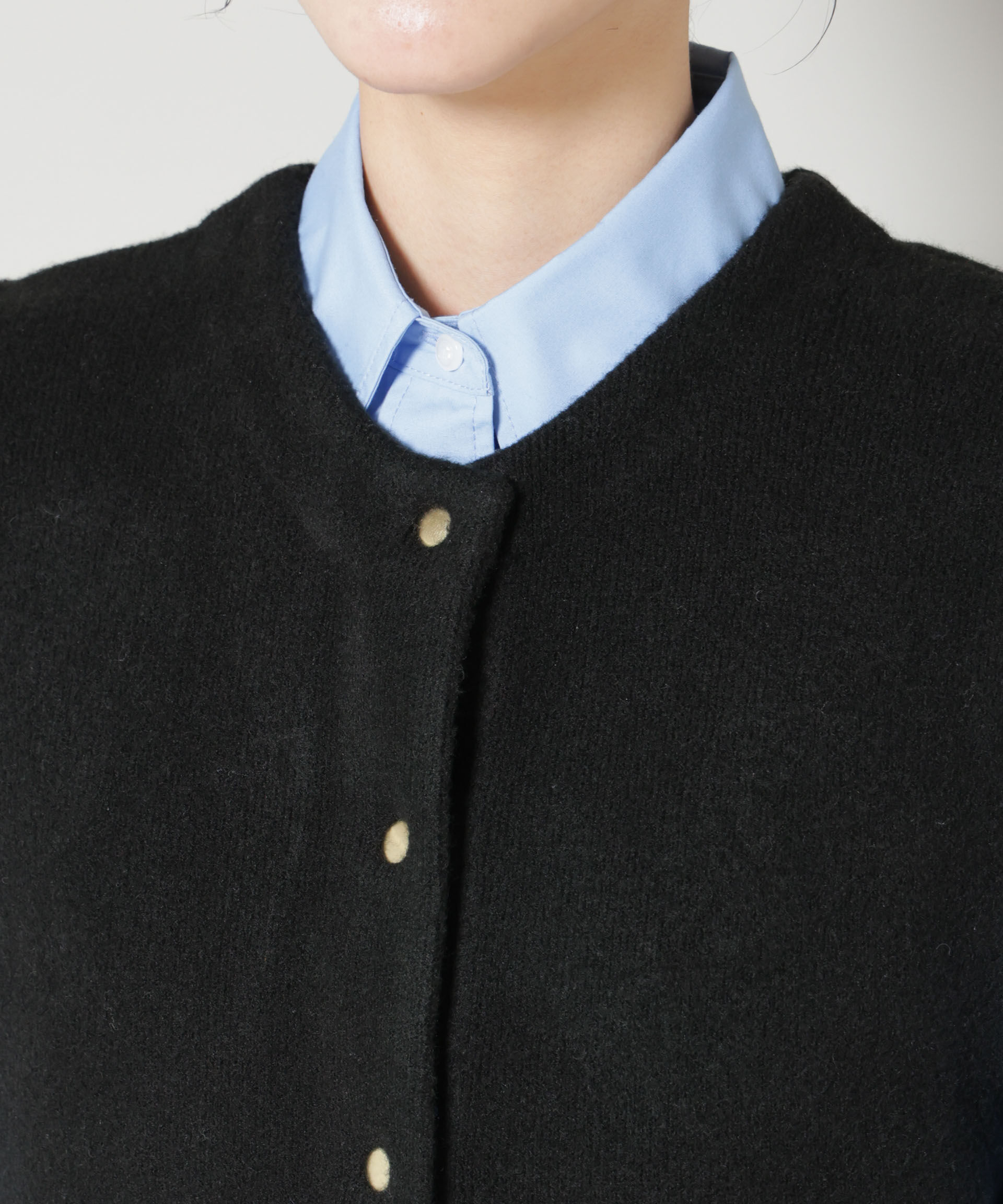 nano･universe「ダブルフェイスペプラムニットベスト」|ニット・セーター|