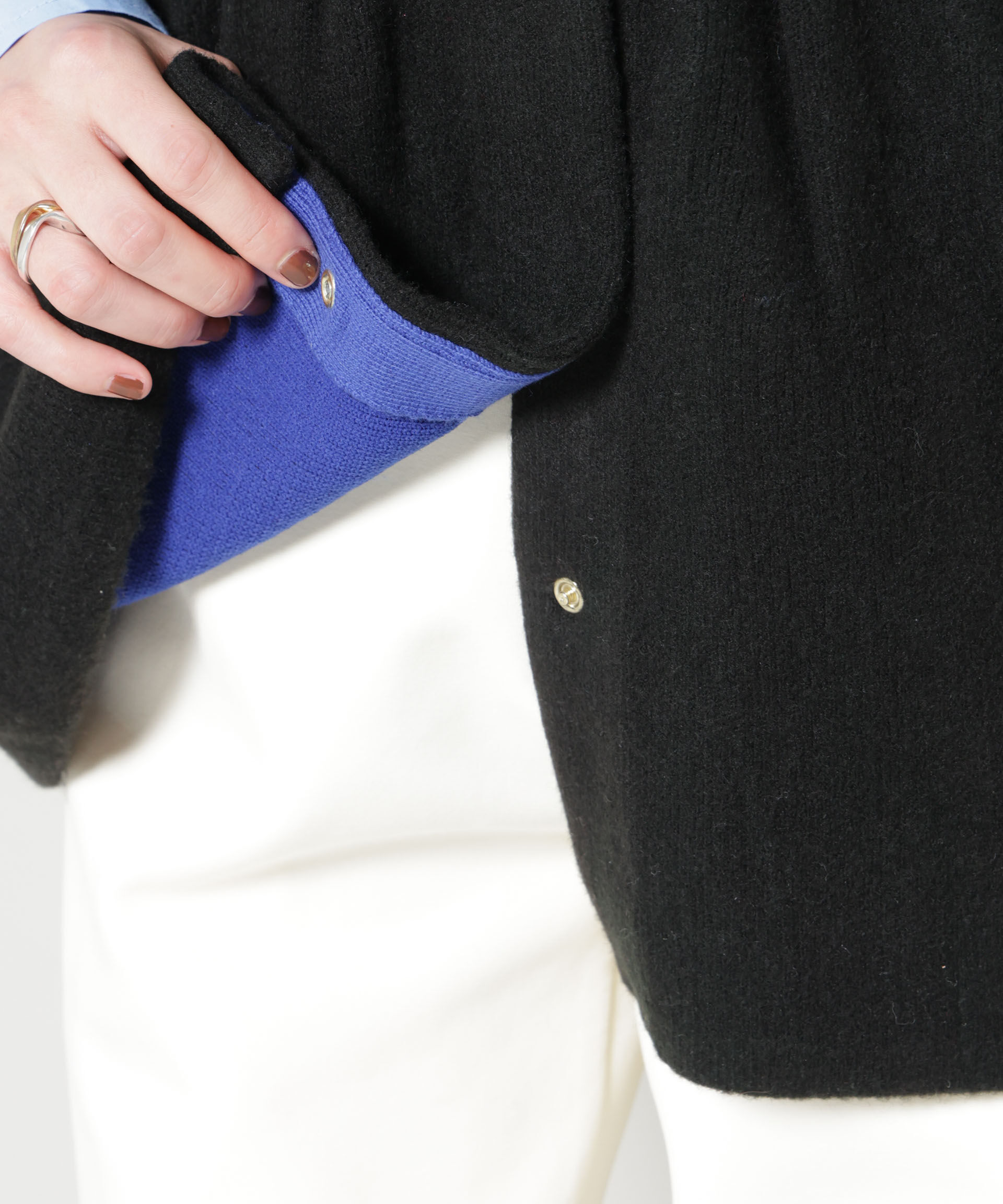 nano･universe「ダブルフェイスペプラムニットベスト」|ニット・セーター|