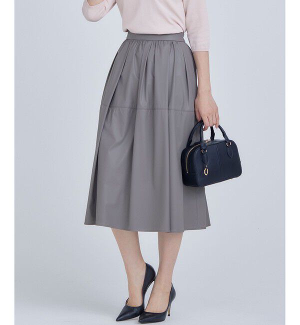 組曲「レザーライクライト タックギャザースカート」|スカート|