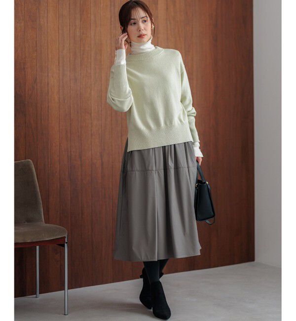 組曲「レザーライクライト タックギャザースカート」|スカート|