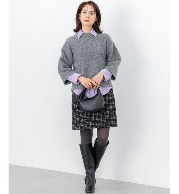 組曲「ラメステッチツイード スカート」|スカート|