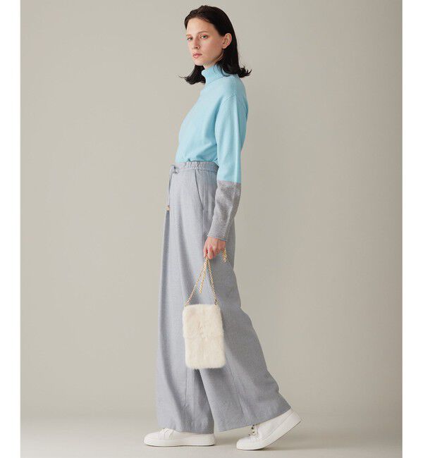 自由区「【洗える】セミウーステッドウールタートルネック ニット」|ニット・セーター|