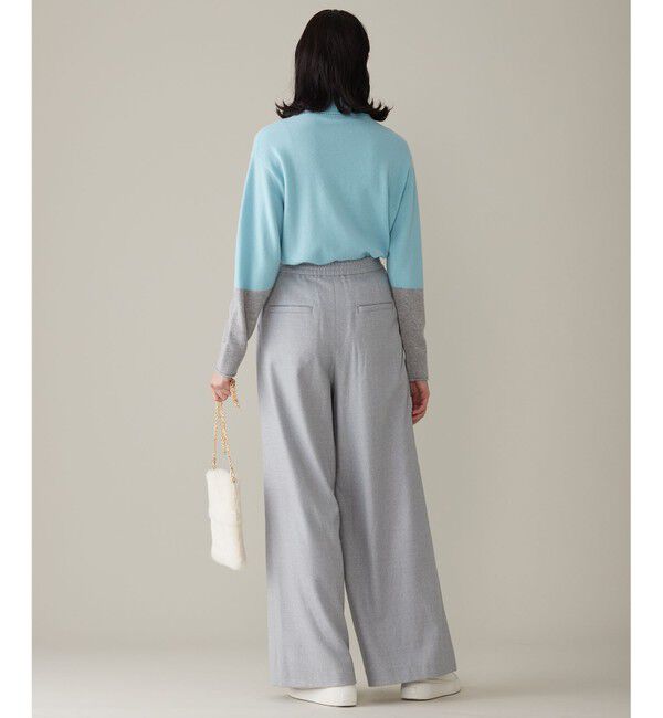 自由区「【洗える】セミウーステッドウールタートルネック ニット」|ニット・セーター|