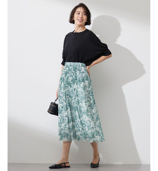 自由区「【カタログ掲載・洗える】ランドスケーププリント スカート」|スカート|