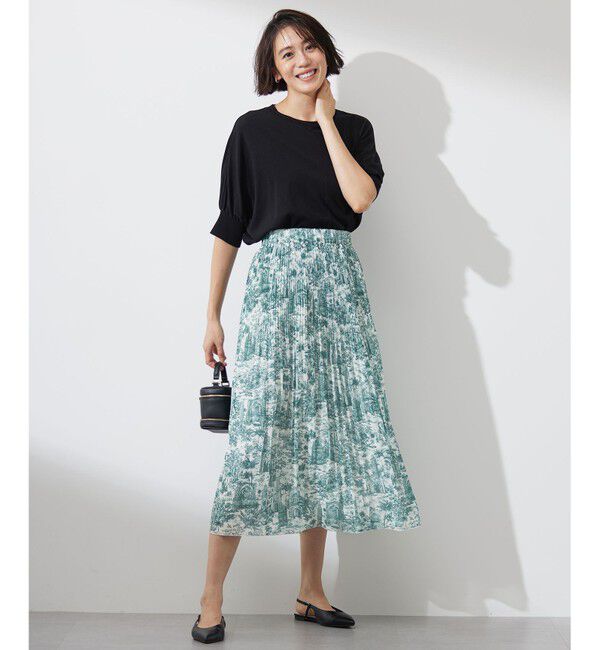 自由区「【カタログ掲載・洗える】ランドスケーププリント スカート」|スカート|