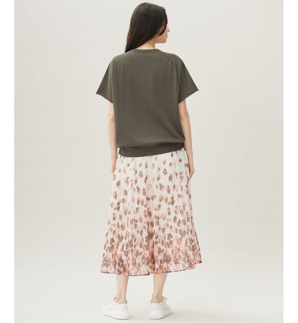 自由区「【洗える】グラデーションペタルプリント スカート」|スカート|