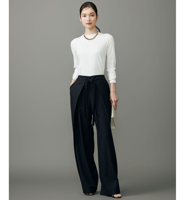 自由区「レーヨンストレッチリブインナー ニット」|ニット・セーター|