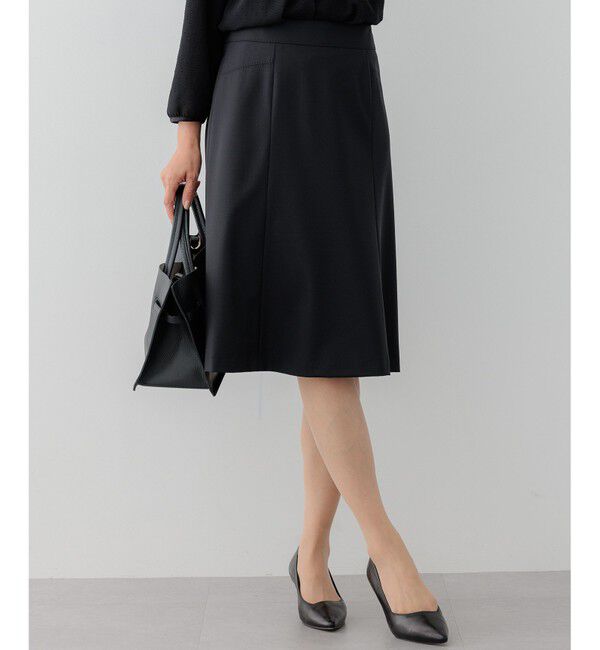 23区「【セットアップ対応】ラフィーネウール フレア スカート」|スカート|ブラック系