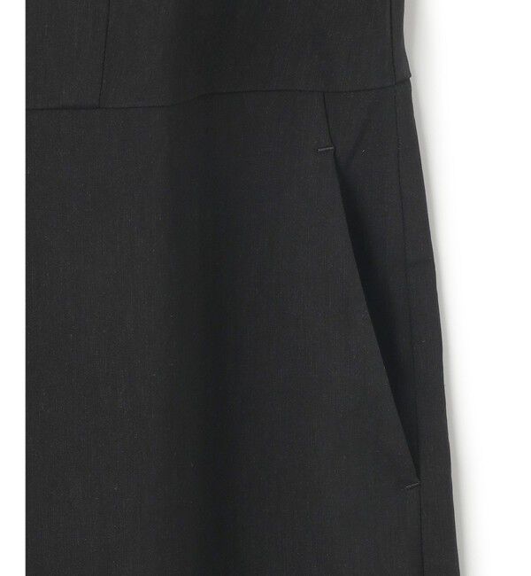 23区「【洗える】リネンレーヨンストレッチ スクエアネック オールインワン」|オールインワン|