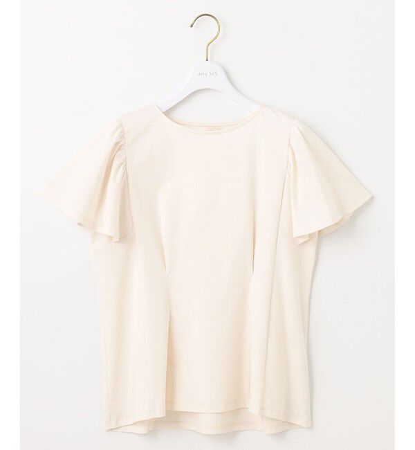 ANY SIS「【接触冷感】美人 フリルスリーブ カットソー」|Tシャツ・カットソー|