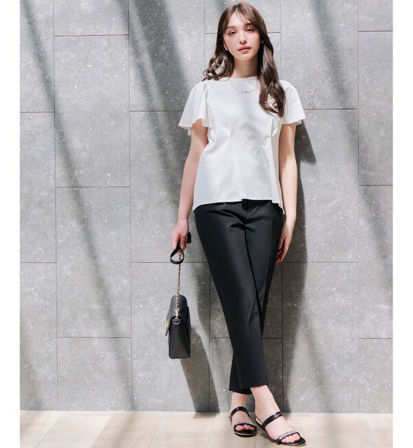 ANY SIS「【接触冷感】美人 フリルスリーブ カットソー」|Tシャツ・カットソー|