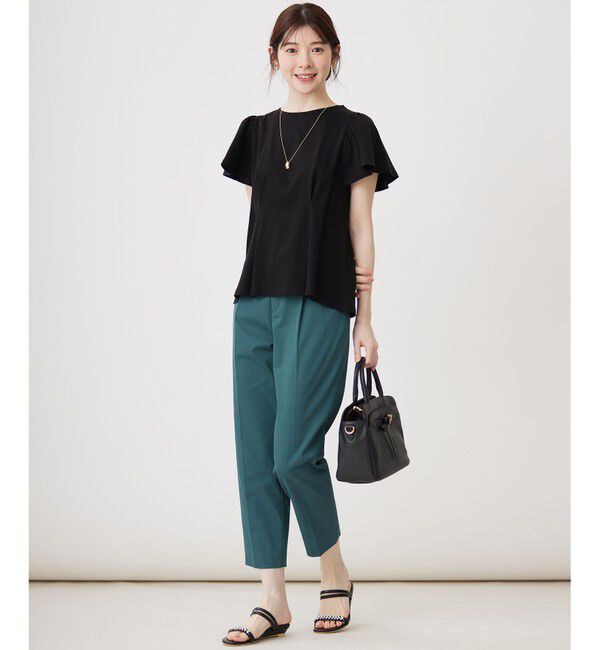 ANY SIS「【接触冷感】美人 フリルスリーブ カットソー」|Tシャツ・カットソー|