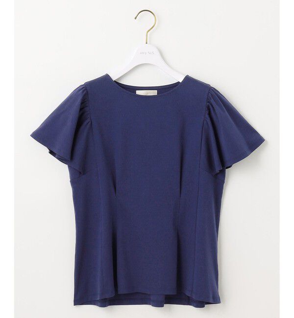 ANY SIS「【接触冷感】美人 フリルスリーブ カットソー」|Tシャツ・カットソー|