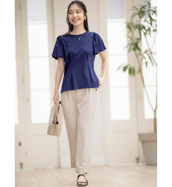 ANY SIS「【接触冷感】美人 フリルスリーブ カットソー」|Tシャツ・カットソー|