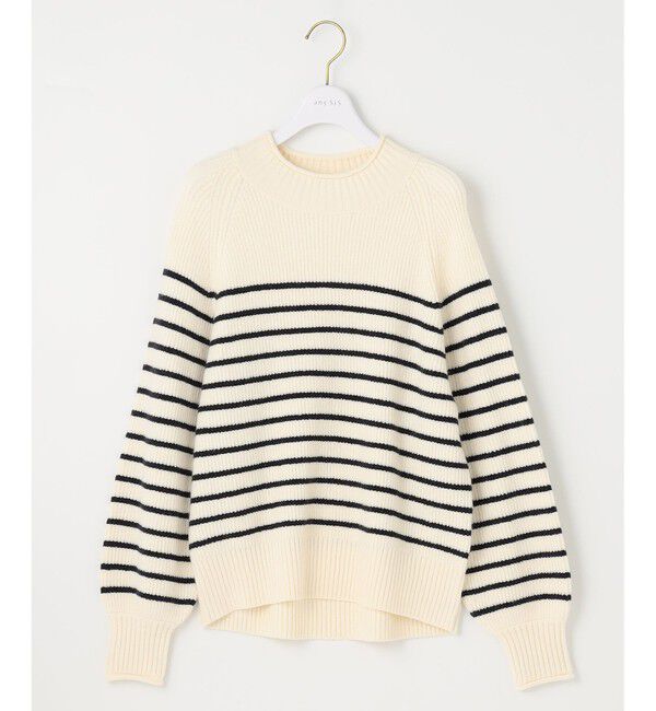 any SiS「【洗える】ハイネックボーダー ニット」|ニット・セーター|