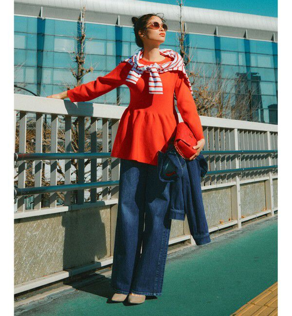 ANY SIS「【洗える】スポンディッシュペプラム ニット」|ニット・セーター|