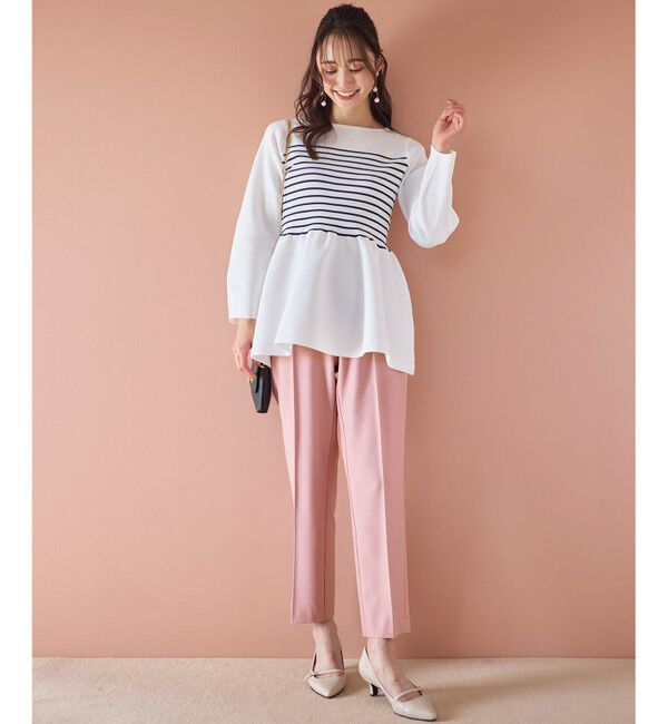 ANY SIS「【洗える】スポンディッシュペプラム ニット」|ニット・セーター|