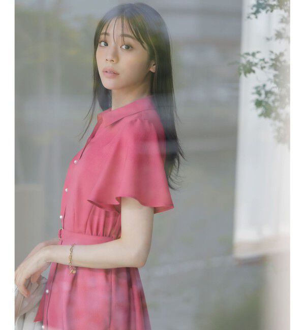 ANY SIS「【接触冷感・UVカット・速乾】スムージーポリエステル シャツワンピース」|ワンピース|