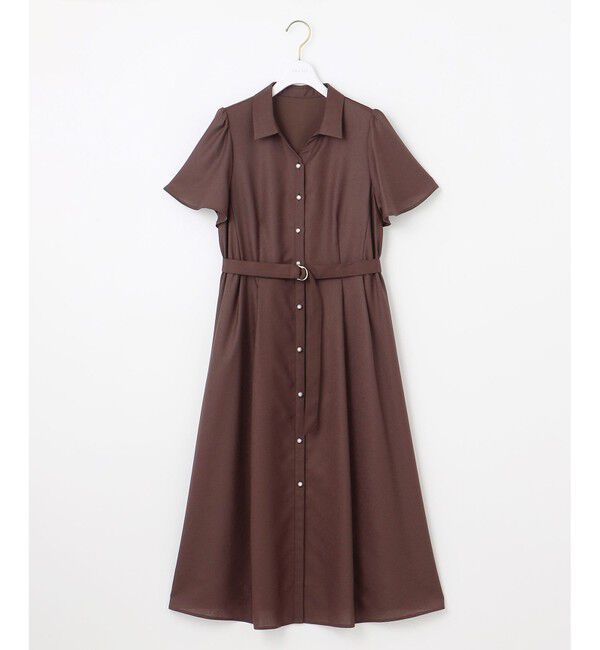 ANY SIS「【接触冷感・UVカット・速乾】スムージーポリエステル シャツワンピース」|ワンピース|