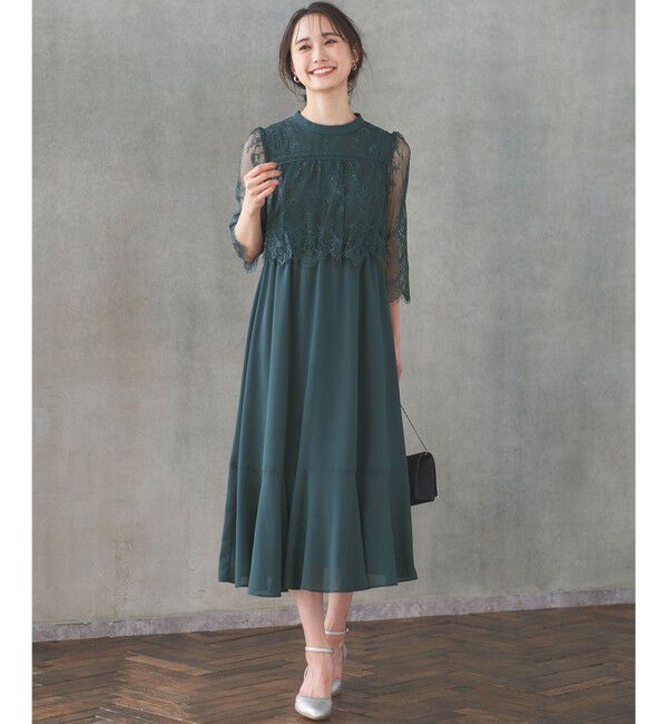 any SiS「【洗える】レーシーケープ ドレス」|ドレス|