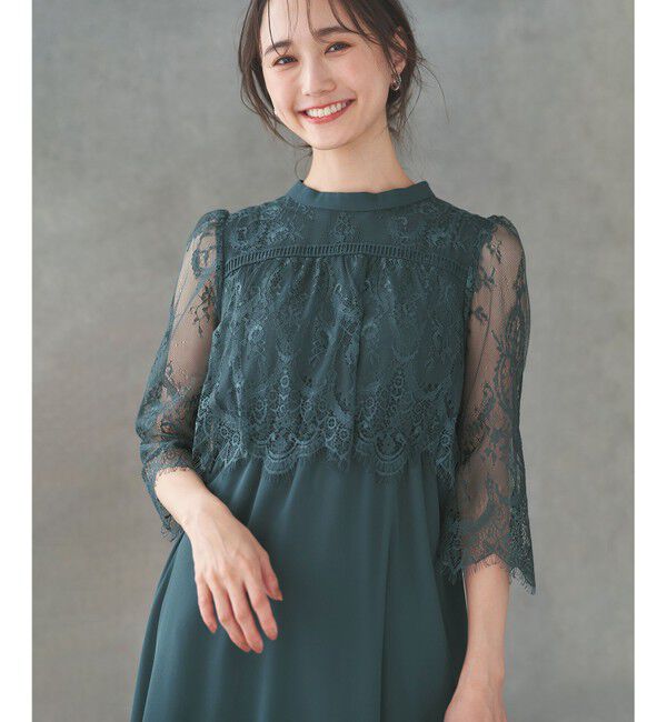 any SiS「【洗える】レーシーケープ ドレス」|ドレス|