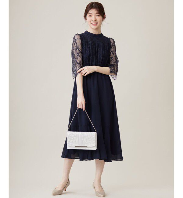 any SiS「【洗える】レーシーケープ ドレス」|ドレス|