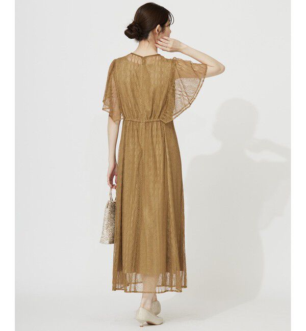 ANY SIS「【洗える】ストライプレーシー ドレス」|ドレス|