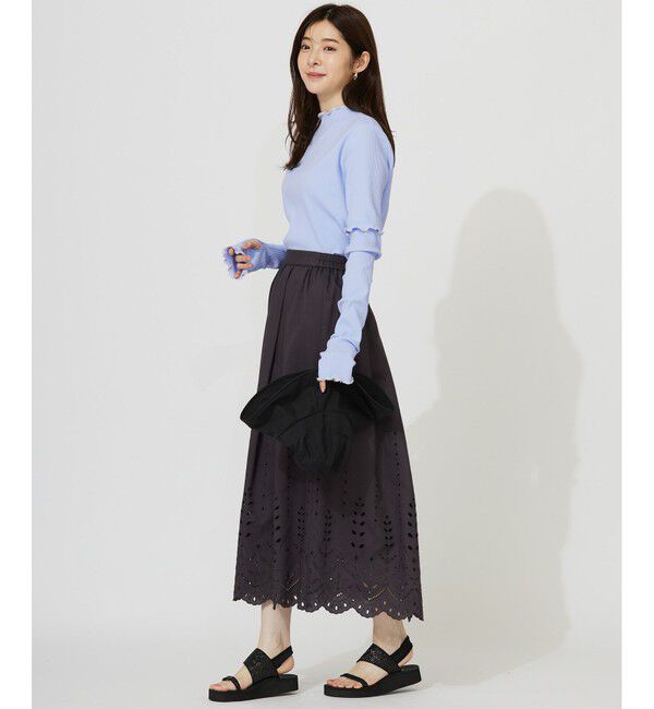 ANY SIS「【洗える】カットワークエンブロイダリー スカート」|スカート|