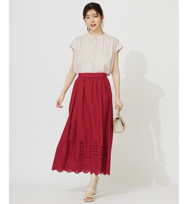 ANY SIS「【洗える】カットワークエンブロイダリー スカート」|スカート|