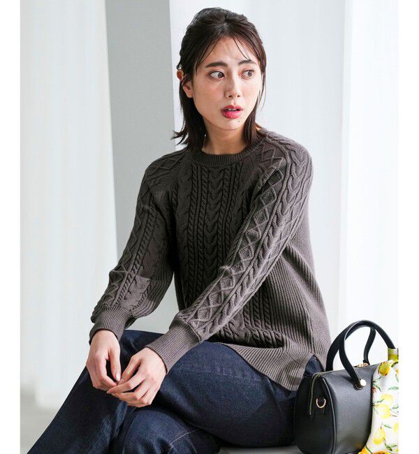 ANY SIS「ケーブル ニット プルオーバー」|ニット・セーター|