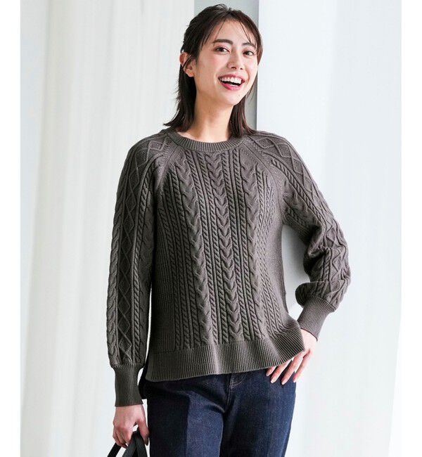 ANY SIS「ケーブル ニット プルオーバー」|ニット・セーター|
