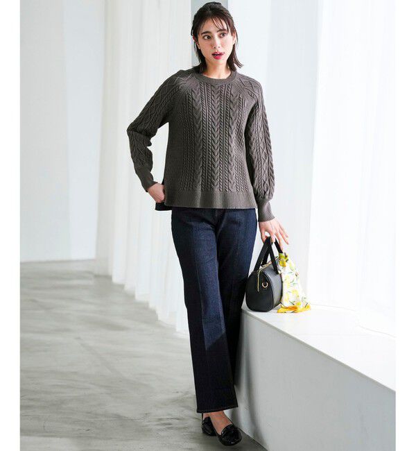 ANY SIS「ケーブル ニット プルオーバー」|ニット・セーター|